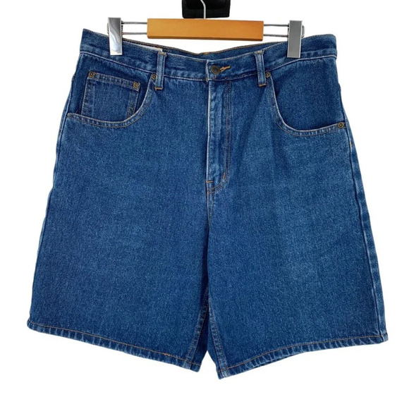 Vintage Jean Shorts Womens Size 31 Blue Medium Wash High Rise 100% Cotton Jorts - Picture 1 of 5